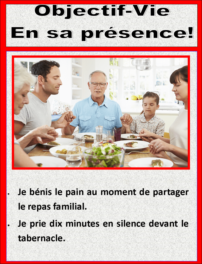 Objectif vie en sa présence