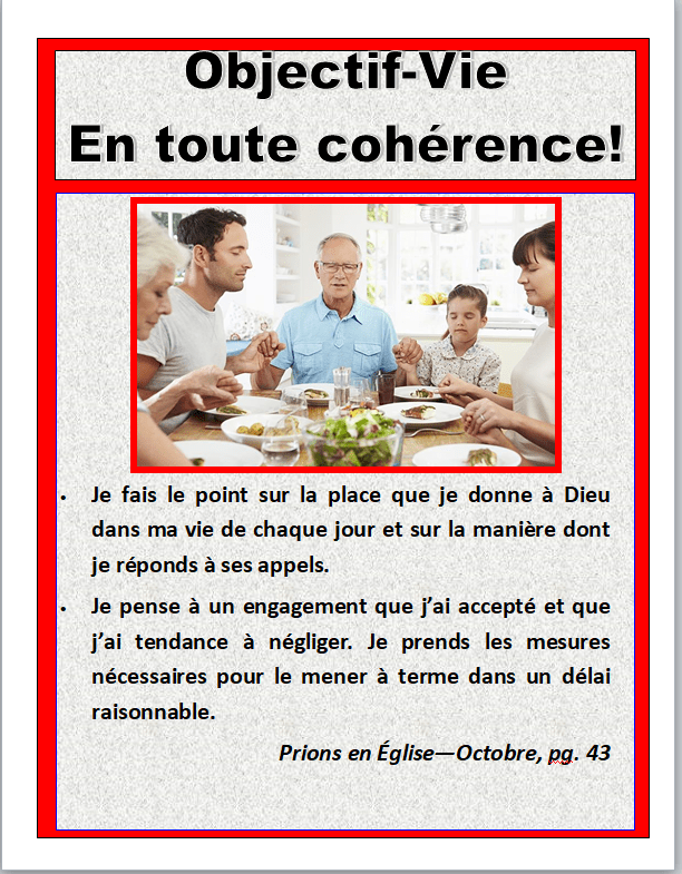 Objectif vie en toute cohérence