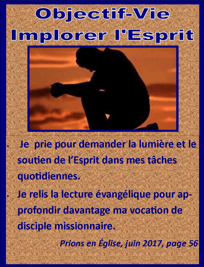 Objectif vie implorer l'esprit
