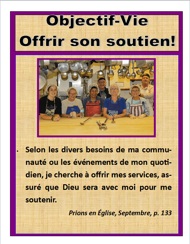 objectif vie offrir son soutien