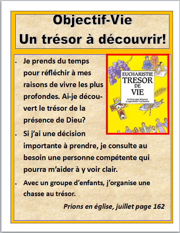 objectif vie un trésor à découvrir