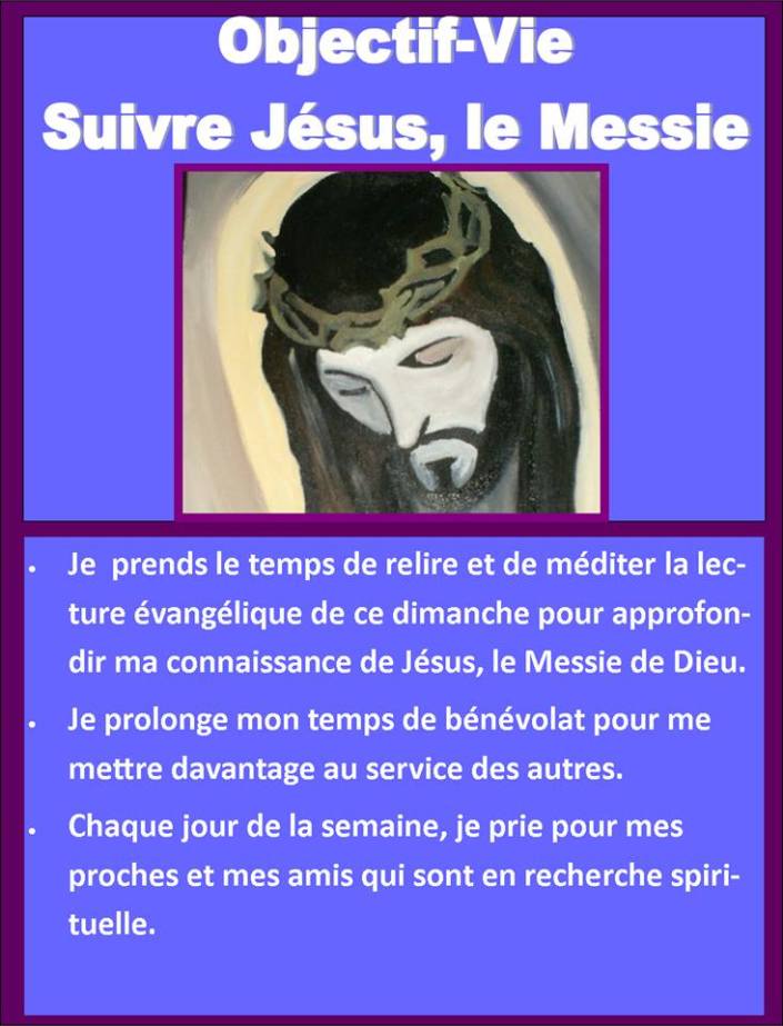 objective vie suivre Jésus