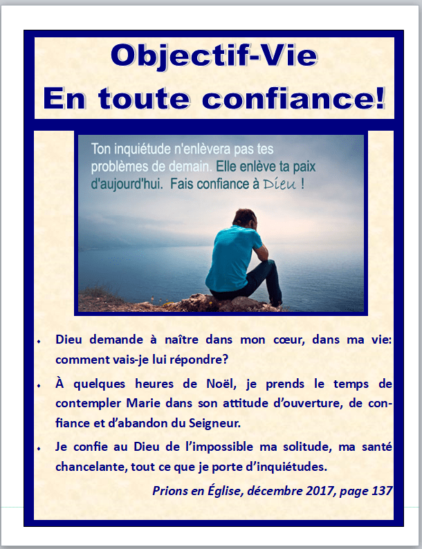 objectif vie en toute confiance