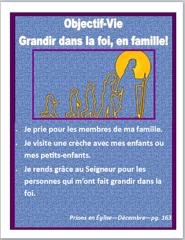 Objectif vie grandir dans la foi en famille