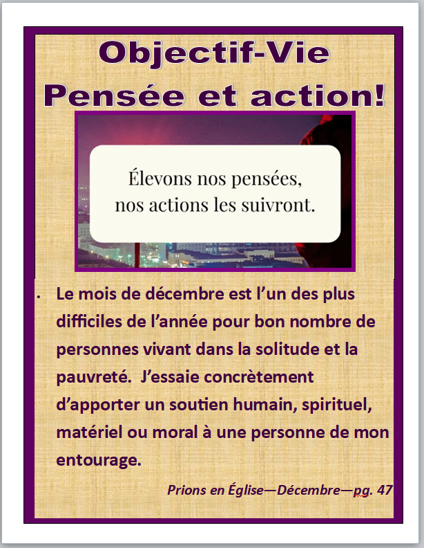 Objectif vie pensée et action1