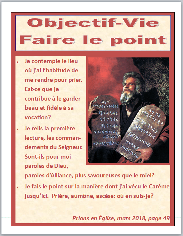 objectif vie faire le point