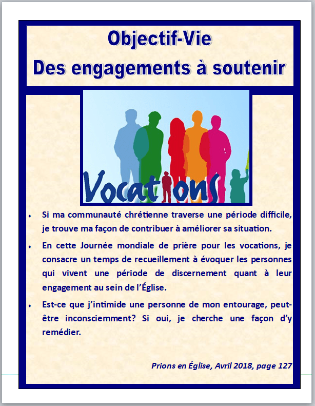 Objectif vie des engagements à soutenir