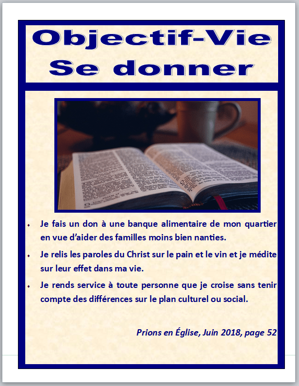 Objectif vie se donner