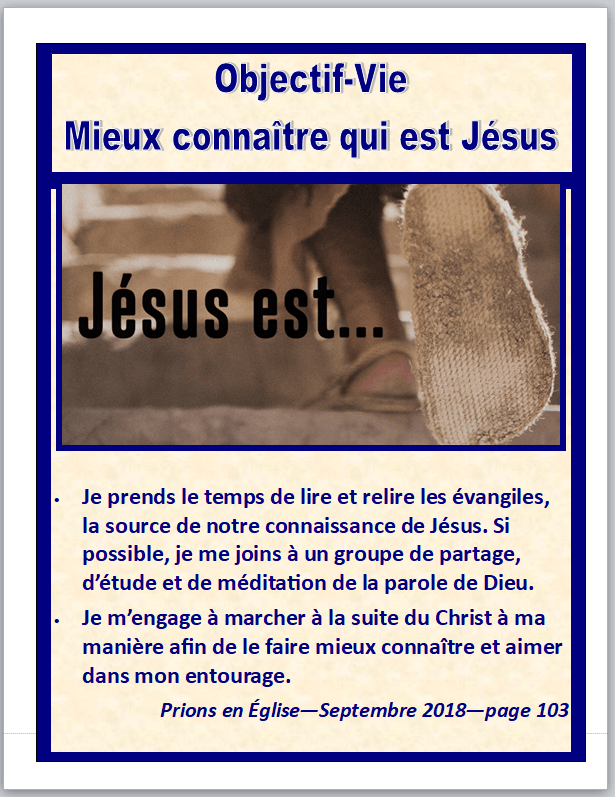 Objectif Vie Mieux connaître qui est Jésus